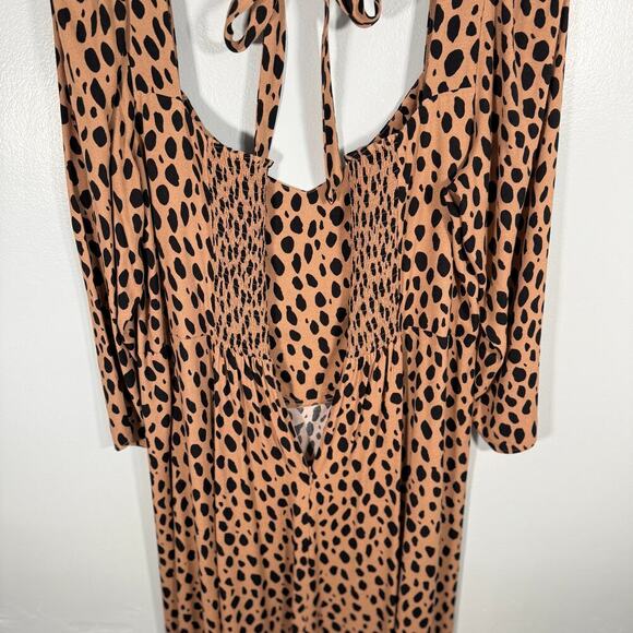 Reformation Mara Maxi Dress Bobcat Leopard Women's Plus 16 - Picture 9 of 11